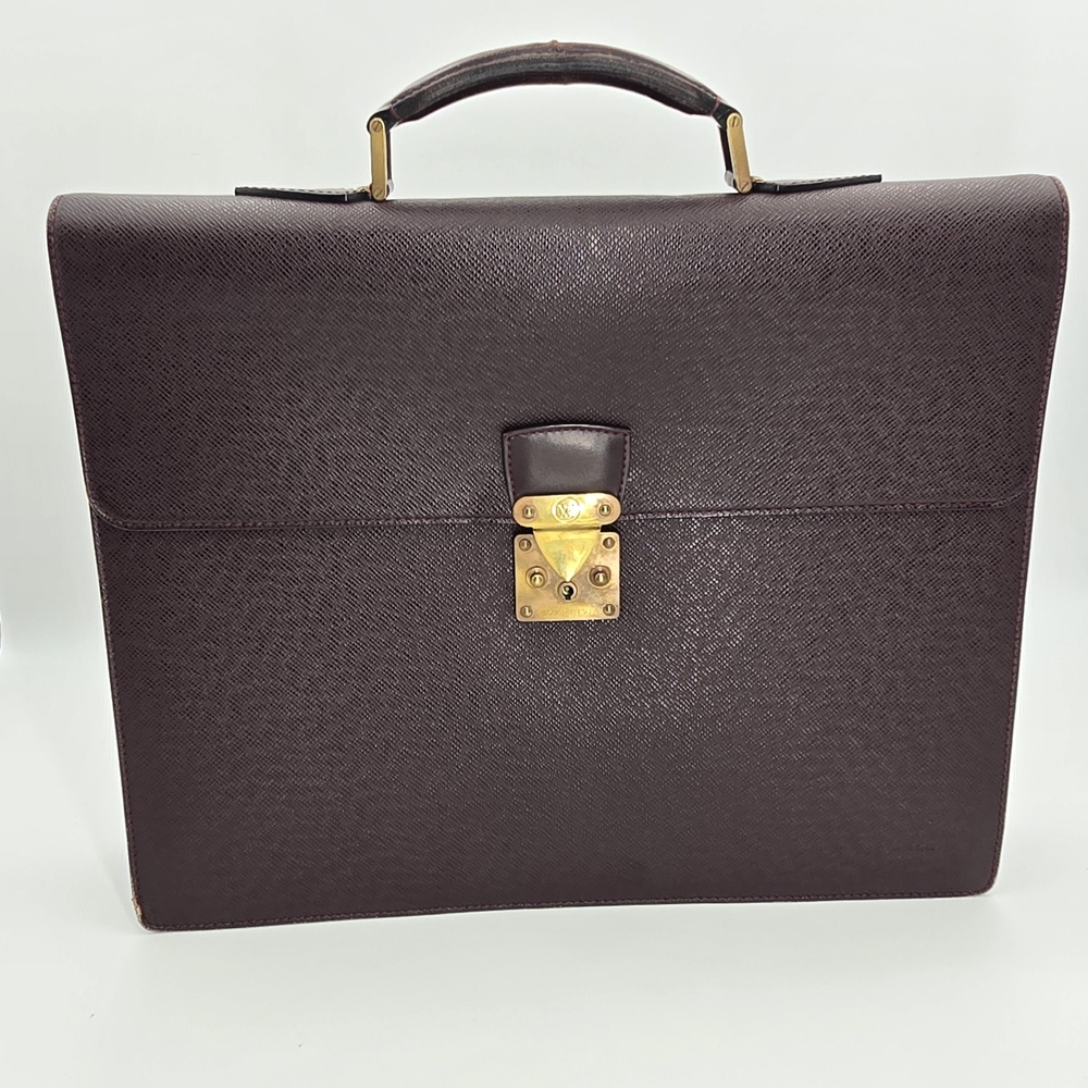 Louis Vuitton Acajou Taiga Leather Serviette Ambassadeur Briefcase MI0408